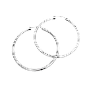 White gold hoops