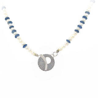 Pearl/sapphire necklace