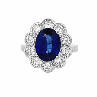 Sapphire halo ring