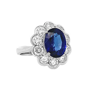 Sapphire halo ring
