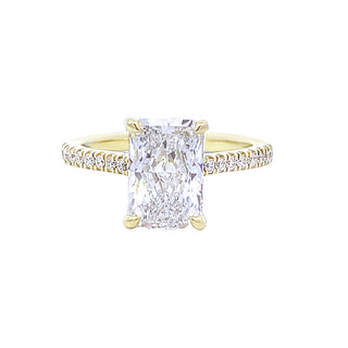 Radiant engagement ring
