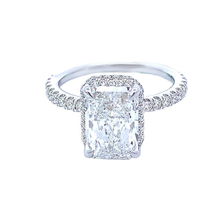 Lab 3ct Radiant halo ring