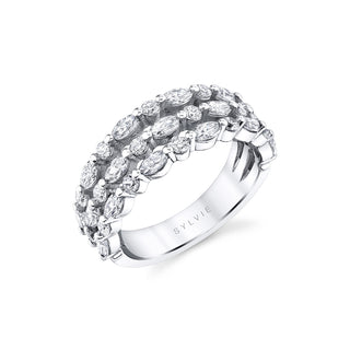 Wide diamond band