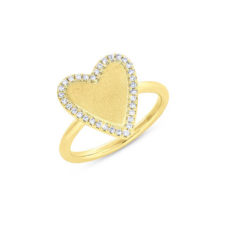 Gold heart ring