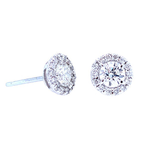 Diamond halo studs