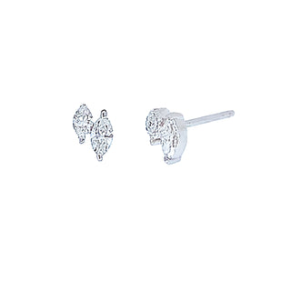 Double marquise studs