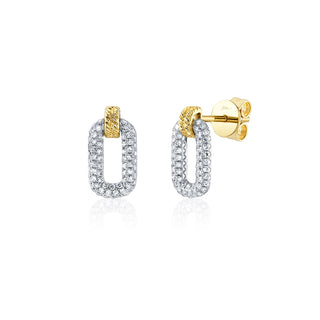 Pave fashion earrings