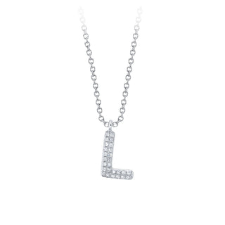 Diamond "L" pendant