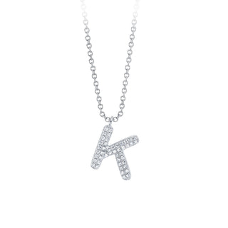 Diamond "K" pendant