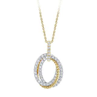Diamond oval pendant