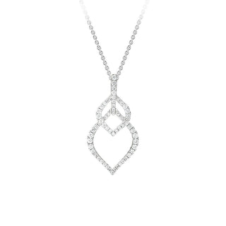 Diamond leaves pendant