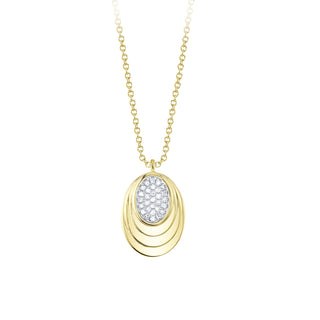 Pave oval pendant
