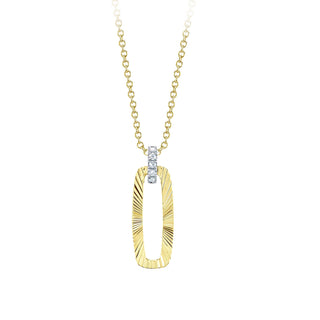 Gold oval pendant