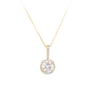 Diamond halo pendant