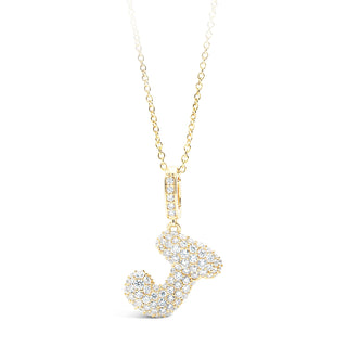 Puffy pave "J"