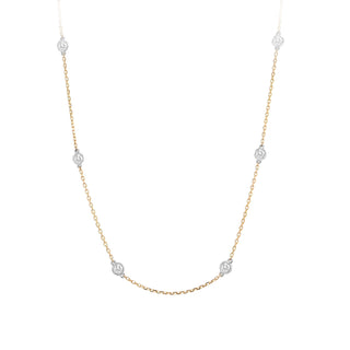1ct diamond station necklace