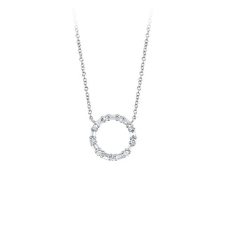 Diamond circle necklace