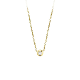 Diamond solitaire necklace