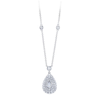 Pave teardrop necklace
