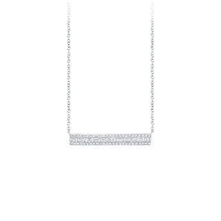Diamond bar necklace