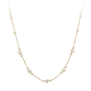 Diamond station necklace