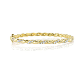 Diamond twist bangle