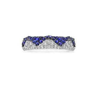 Sapphire zig zag band