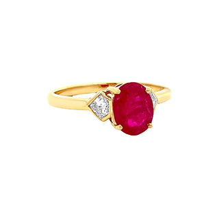 Ruby 3-stone ring