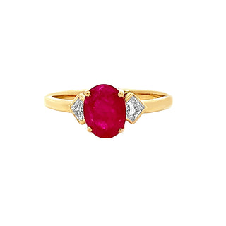 Ruby 3-stone ring