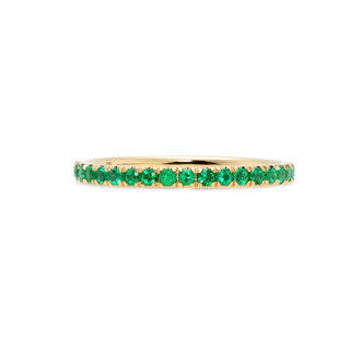 Emerald wedding band