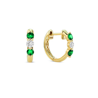 Emerald hoops