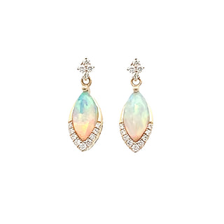 Opal drop earrings