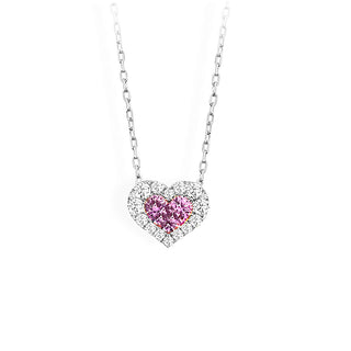 Pink heart pendant