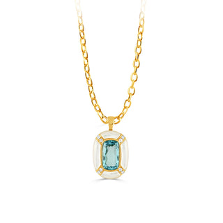 Doves topaz pendant