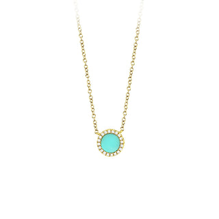 Turquoise disc necklace