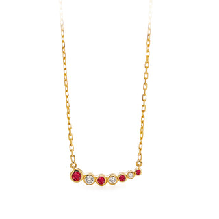Ruby bar necklace