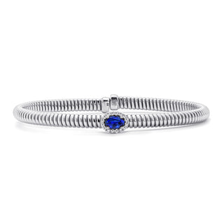 Sapphire cuff bangle