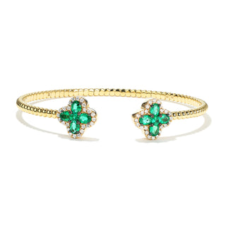 Emerald Clover cuff