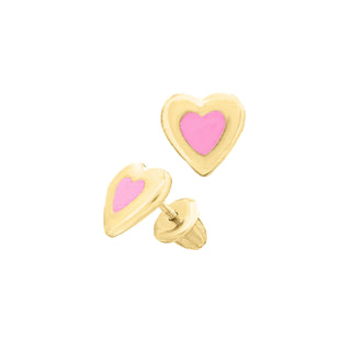 14KY GOLD CHILD'S PINK ENAMEL