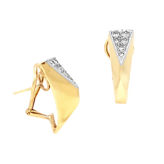 VINTAGE DIAM "WEDGE" EARRINGS