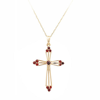 Vintage garnet cross