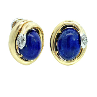 Vintage lapis earrings