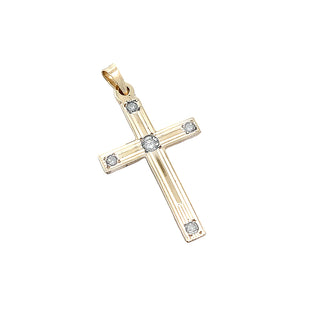 Striped diamond cross