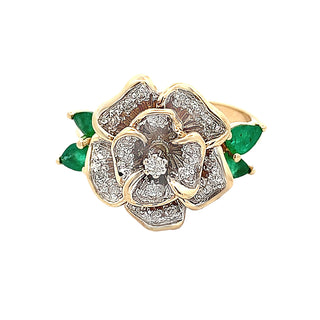 Pave rose ring