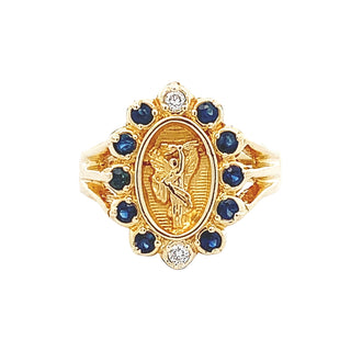 Gold cameo ring