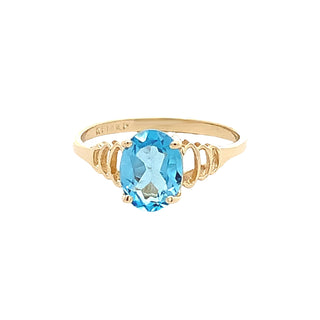 Blue topaz ring