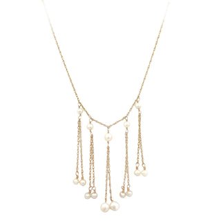 Pearl fringe necklace