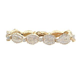 Baguette cluster bracelet