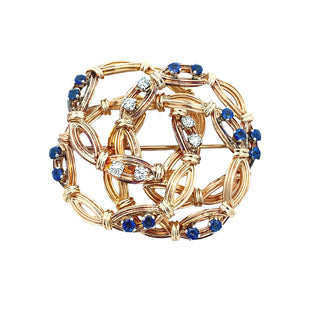 Sapphire knot pin
