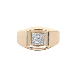 Unisex solitaire ring